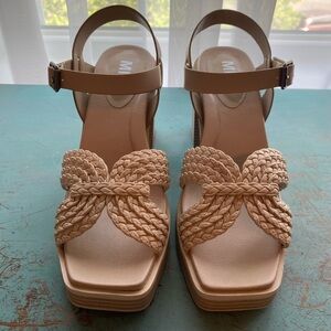 MIA Womens Sandals Rayan Braided Platform Block NWB